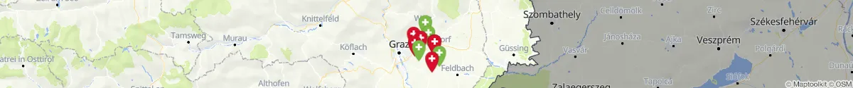 Kartenansicht für Apotheken-Notdienste in der Nähe von Ludersdorf-Wilfersdorf (Weiz, Steiermark)